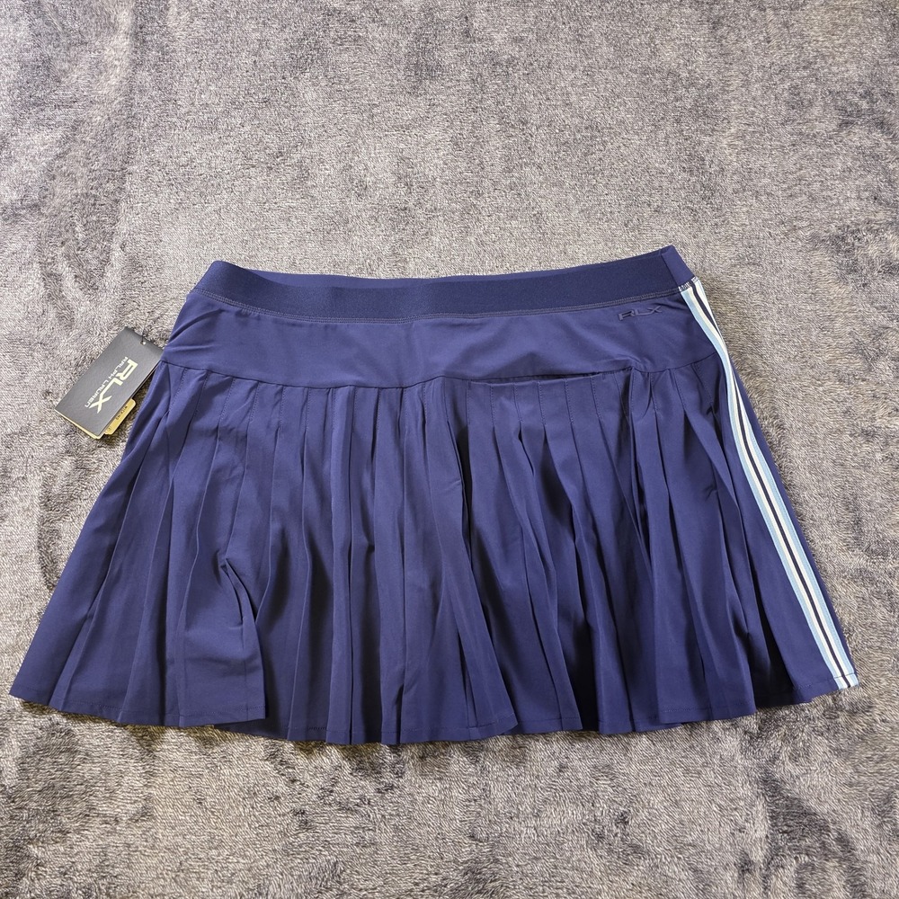 RLX Ralph Lauren 15" Back Pleated Performance Skort Size M Tennis Pickleball